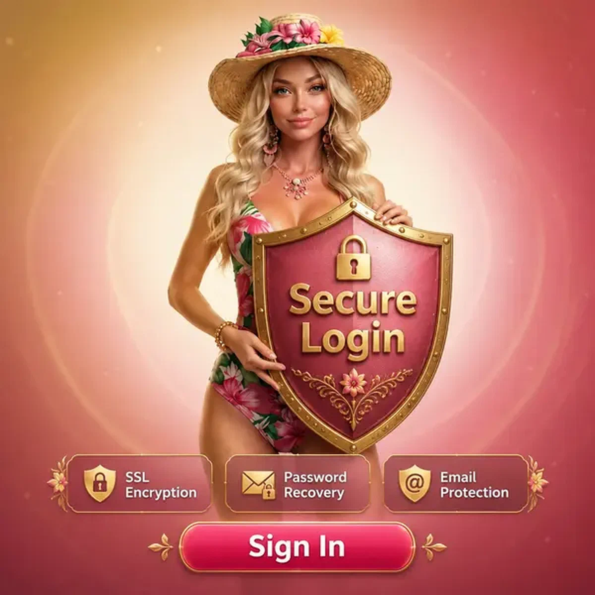 Speler krijgt toegang tot beveiligde login portal bij Login Security and Password Recovery